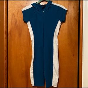 Blue Romper With Hood